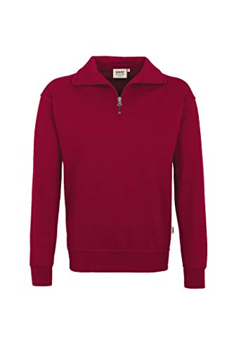 HAKRO Zip-Sweatshirt, weinrot, Größen: XS - XXXL Version: XL - Größe XL von HAKRO