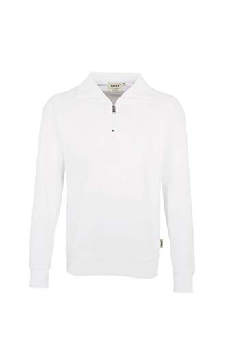 HAKRO Zip-Sweatshirt, weiß, Größen: XS - XXXL Version: S - Größe S von HAKRO