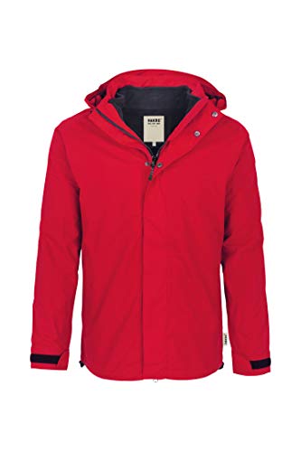 Hakro Active Jacke Boston, rot/fleece in schwarz, M von HAKRO