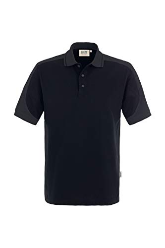 Hakro CONTRAST-POLOSHIRT PERFORMANCE # 839 UNISEX (2XL, schwarz/anthrazit) von HAKRO