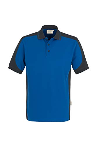 Hakro CONTRAST-POLOSHIRT PERFORMANCE # 839 UNISEX (3XL, royal/ anthrazit) von HAKRO