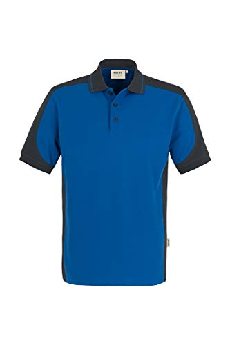 Hakro CONTRAST-POLOSHIRT PERFORMANCE # 839 UNISEX (4XL, royal/ anthrazit) von HAKRO