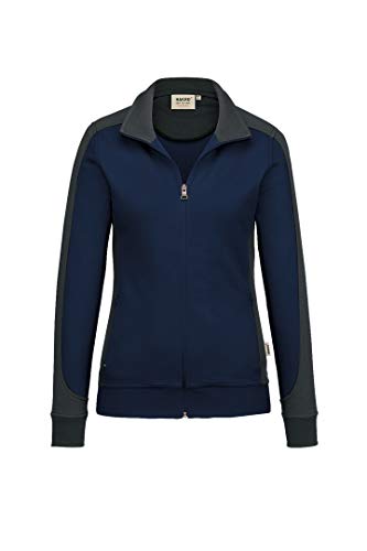 Hakro Damen-Sweatjacke Contrast Performance, HK277-tinte, XL von HAKRO