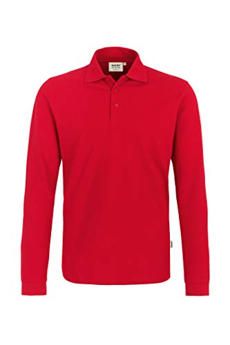 Longsleeve-Poloshirt Classic rot von HAKRO