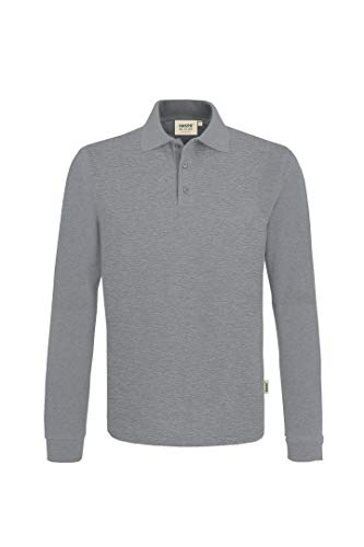 Hakro Longsleeve-Poloshirt Performance, grau-meliert, 3XL von HAKRO