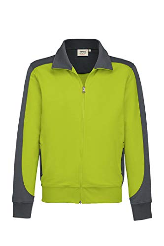 Hakro Sweatjacke Contrast Performance, HK477-kiwi, M von HAKRO