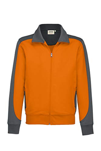 Hakro Sweatjacke Contrast Performance, HK477-orange, 3XL von HAKRO