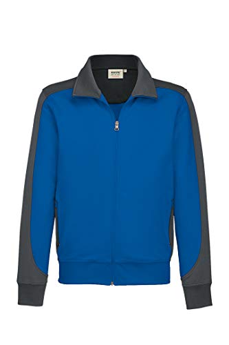 Hakro Sweatjacke Contrast Performance, HK477-royalblau, L von HAKRO