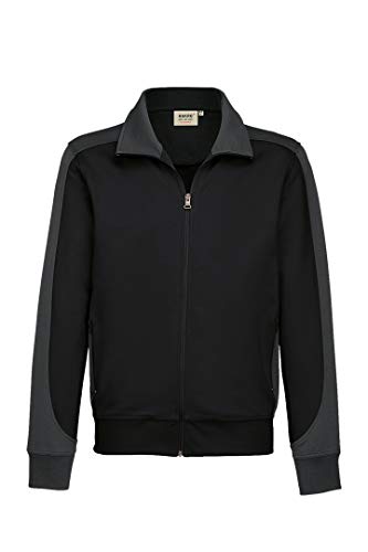 Hakro Sweatjacke Contrast Performance, HK477-schwarz, L von HAKRO