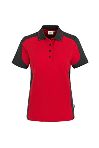 Hakro WOMEN-CONTRAST-POLOSHIRT PERFORMANCE # 239 (XL, rot) von HAKRO