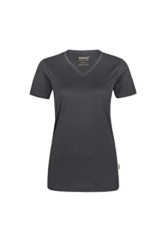 Hakro WOMEN-V-SHIRT COOLMAX® # 187 (L, anthrazit) von HAKRO