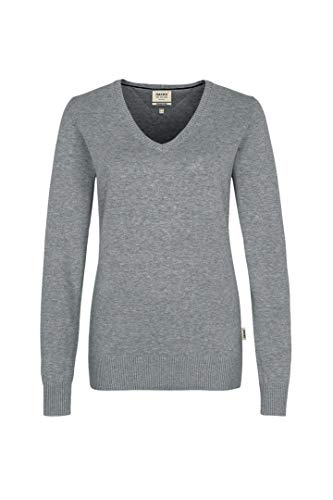 Hakro Women V Pullover Premium Cotton, grau-meliert, L von HAKRO