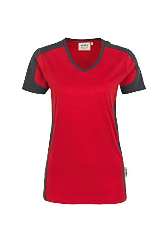 Hakro Women V Shirt Contrast Performance- Gr. 3XL, Rot von HAKRO