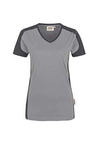 Hakro Women V Shirt Contrast Performance- Gr. M, Titan von HAKRO