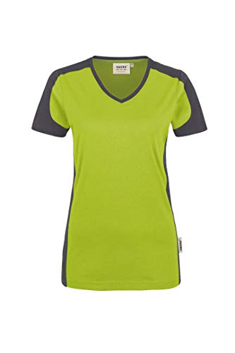 Hakro Women V Shirt Contrast Performance- Gr. S, Kiwi von HAKRO