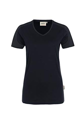 Hakro Women V Shirt Contrast Performance- Gr. L, Schwarz von HAKRO