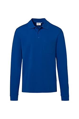 HAKRO Pocket Polo-Langarmshirt/Melange, L, Royal von HAKRO