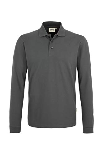 Longsleeve-Poloshirt Classic graphite von HAKRO