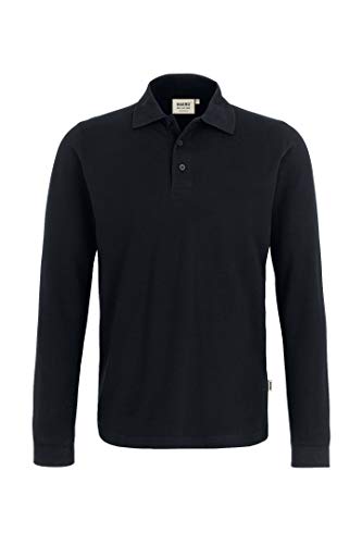 Longsleeve-Poloshirt Classic schwarz von HAKRO