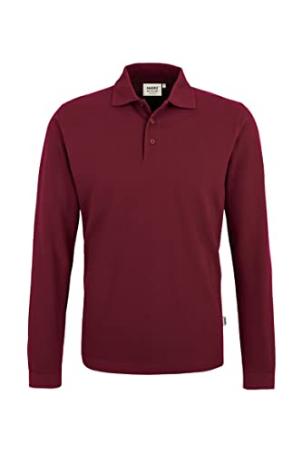 Longsleeve-Poloshirt Classic weinrot von HAKRO