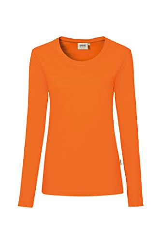 Women's Long-Sleeved Performance Top,Orange,M von HAKRO