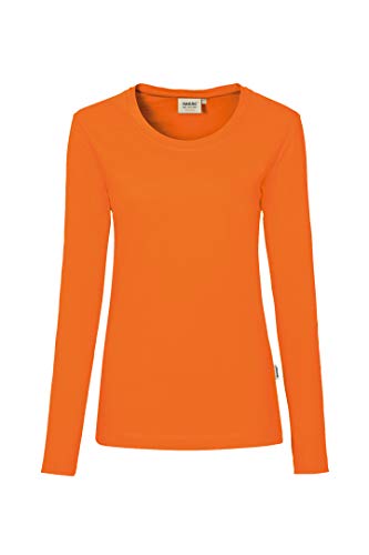 Women's Long-Sleeved Performance Top,Orange,XL von HAKRO