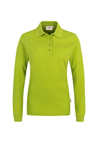 Women-Longsleeve-Poloshirt Performance, Kiwi, L von HAKRO