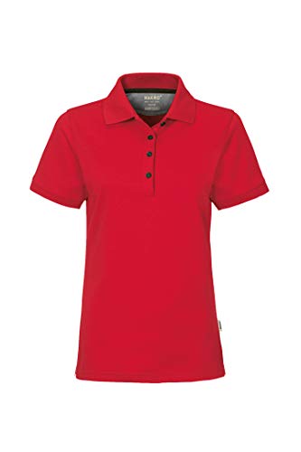 Women-Poloshirt Cotton-Tec, HK214-rot, XS von HAKRO