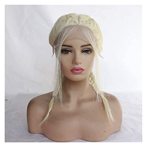 HALAHAI Perücken Handgemachte Geflochtene Perücken Synthetisches Glattes Haar Lace Front Perücken Für Schwarze Frauen Perücke (Color : As Shown) von HALAHAI