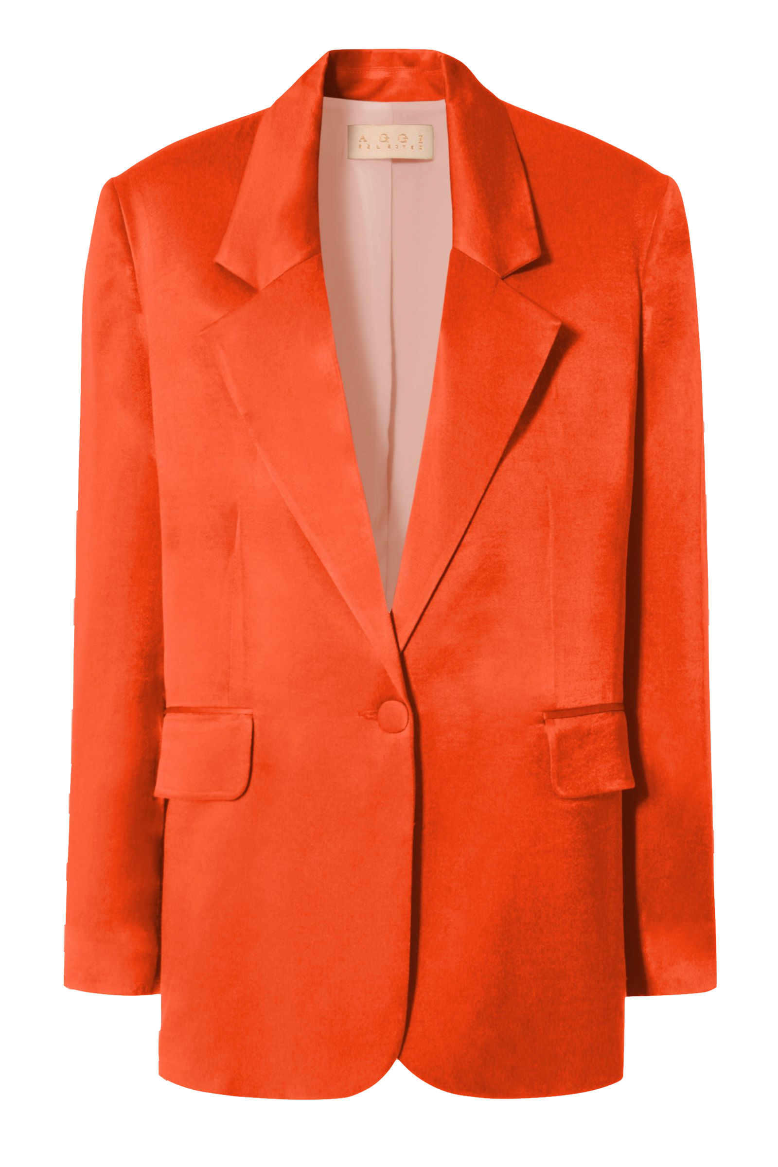 HALEWSKI | Blazer Bellamy Satin Nasturtium | Women's Sunset Orange Blazers HALEWSKI | Blazer Bellamy Satin Nasturtium | Women's Sunset Orange Blazers von HALEWSKI