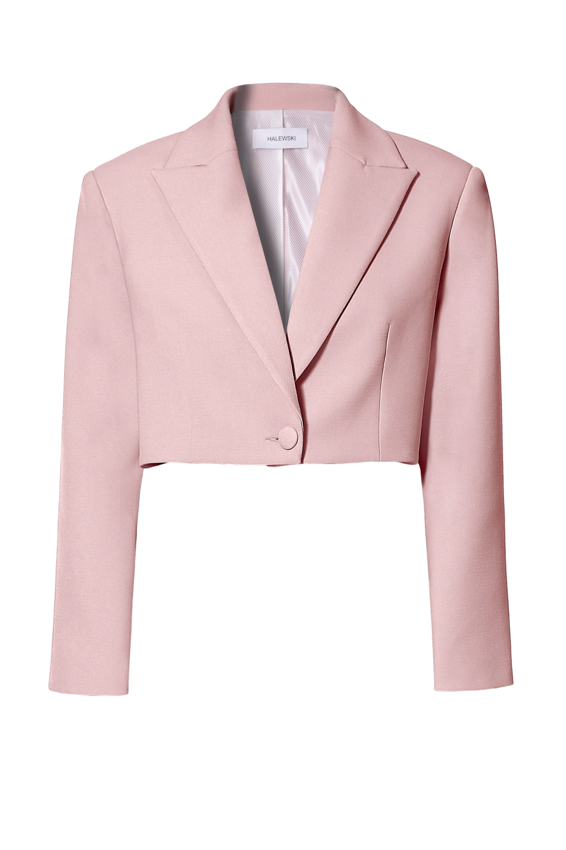 HALEWSKI | Blazer Pola Pink Peach | Women's Baby Pink Blazers von HALEWSKI