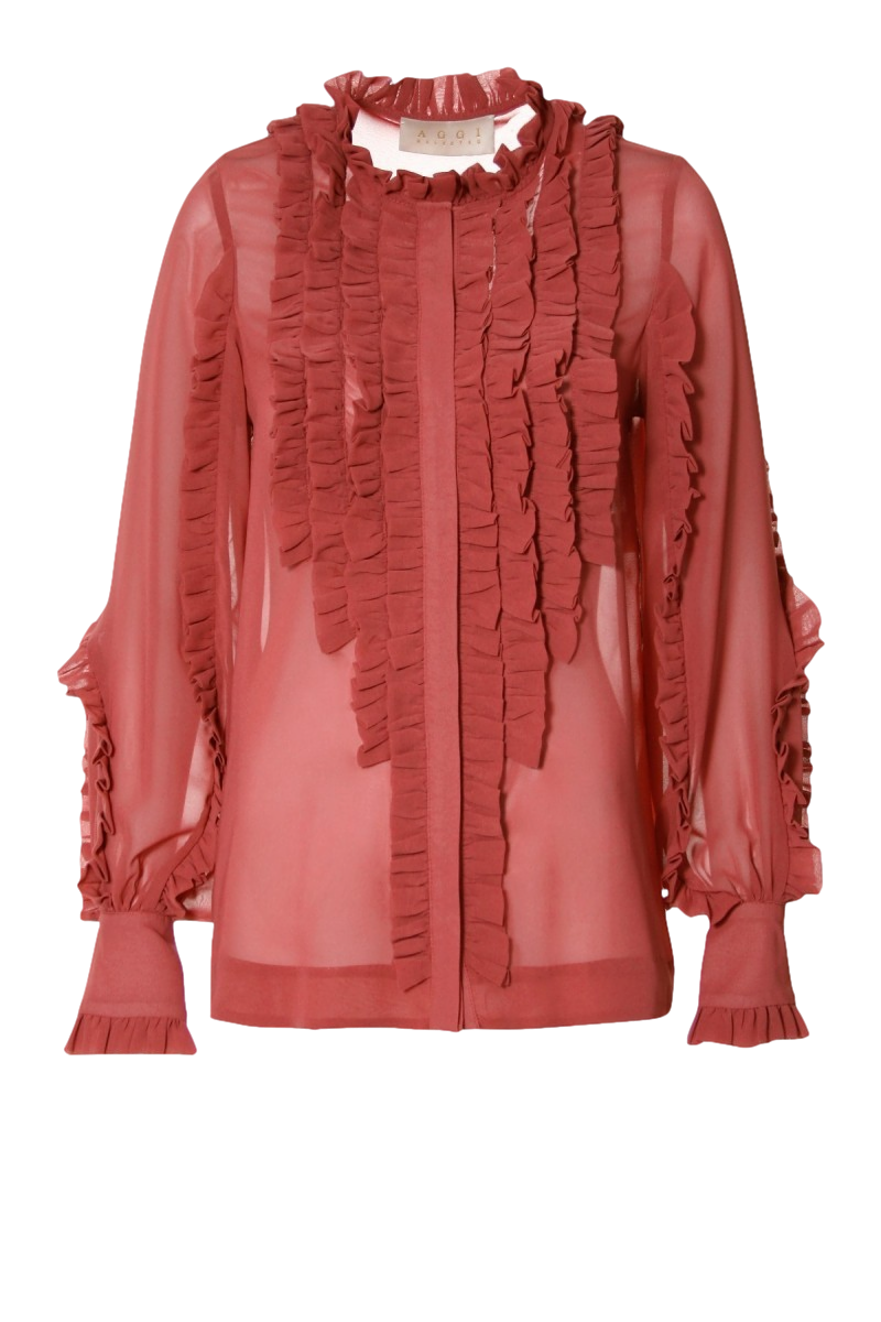 Blouse Marley Old Rose - Red - M - HALEWSKI - Blouses Blouse Marley Old Rose - Red - M - HALEWSKI - Blouses von HALEWSKI