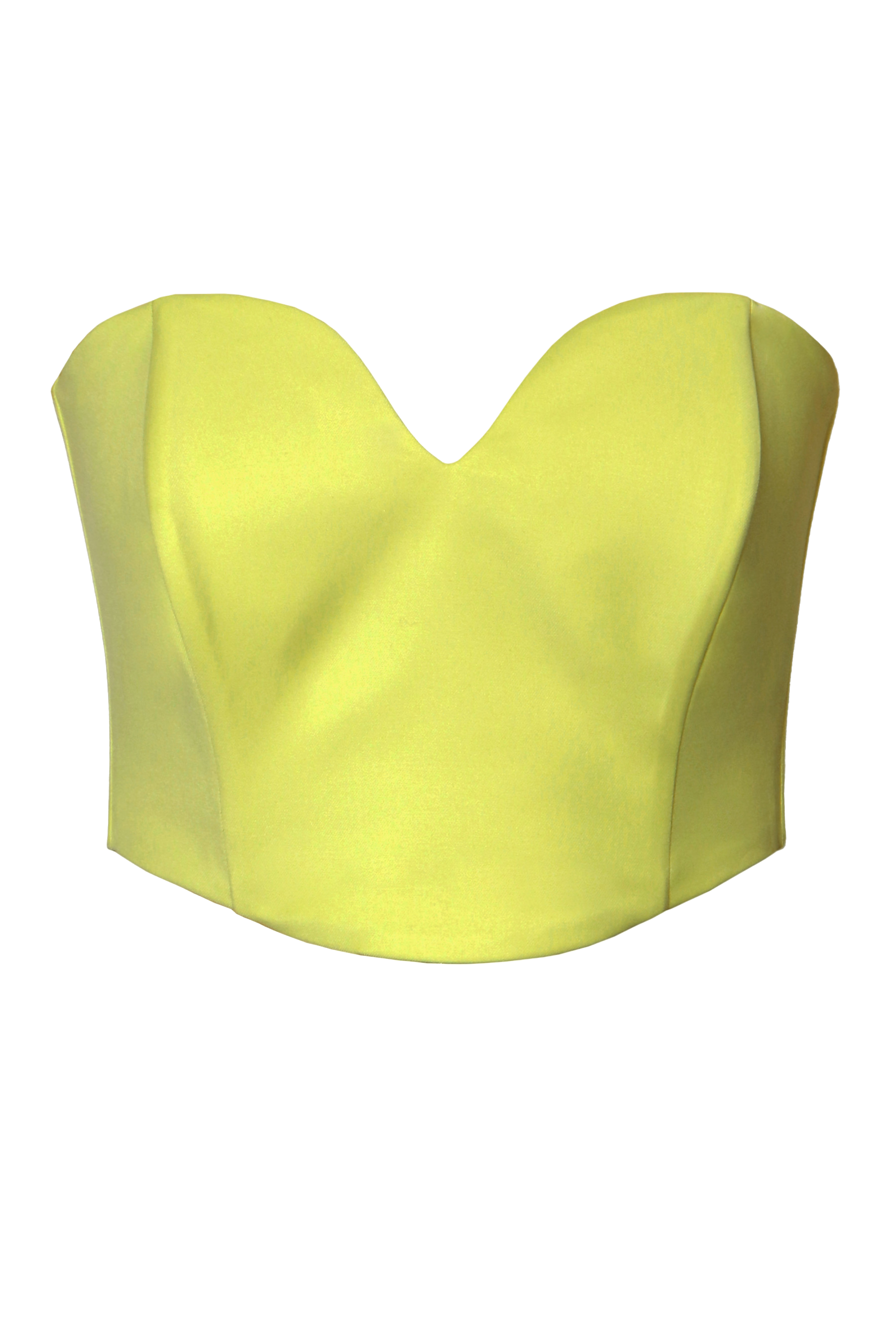 Corset Lara Wild Lime - Yellow - S - HALEWSKI - Crop tops von HALEWSKI