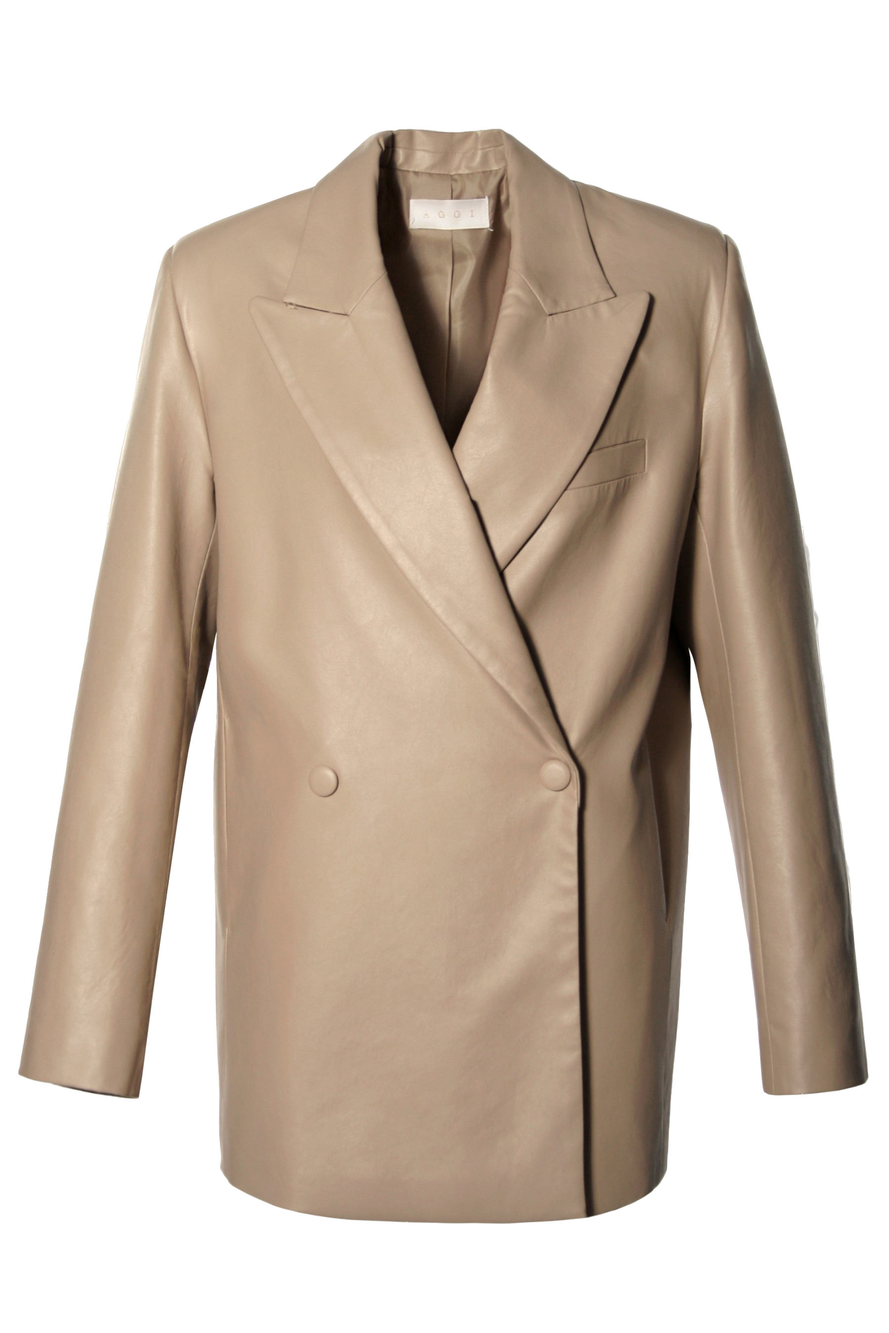 Vegan Leather Jacket Nicole Cool Beige - S - HALEWSKI - Jackets Vegan Leather Jacket Nicole Cool Beige - S - HALEWSKI - Jackets von HALEWSKI