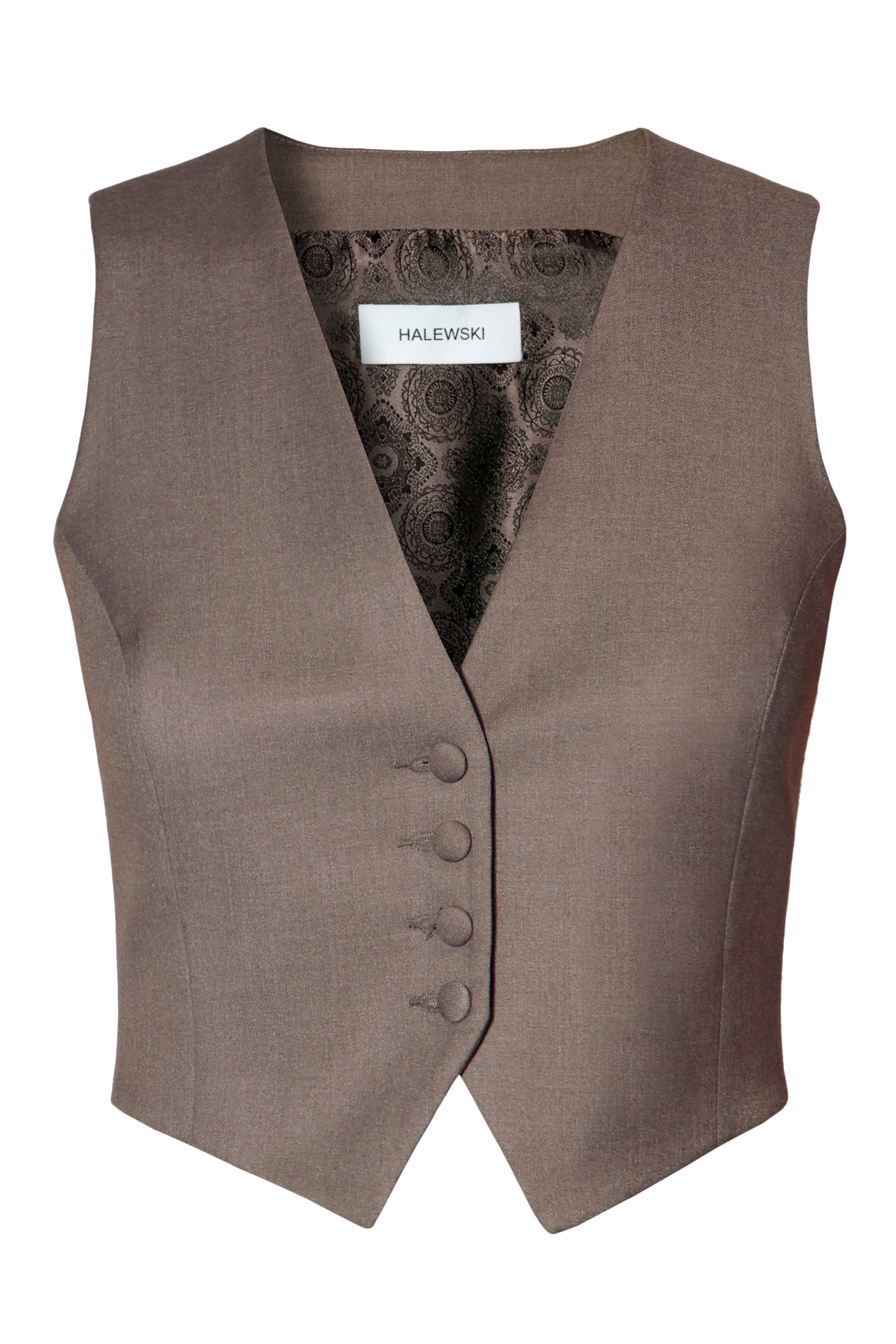 Vest Sylvia Brown Melange - Brown - M - HALEWSKI - Vests Vest Sylvia Brown Melange - Brown - M - HALEWSKI - Vests von HALEWSKI