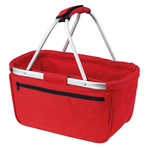 HALFAR EINKAUFSKORB KORB TASCHE SHOPPER BASKET 6 FARBEN, rot, 45 x 25 x 25 cm von Halfar