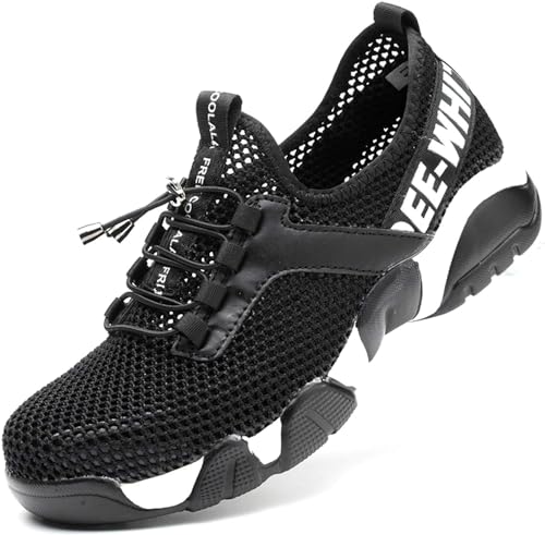 HALFSUMO Sicherheitsschuhe Arbeitsschuhe Herren Damen s12 Stahlkappenschuhe Leicht Schutzschuhe mit Stahlkappen Sportlich Atmungsaktiv Unisex von HALFSUMO