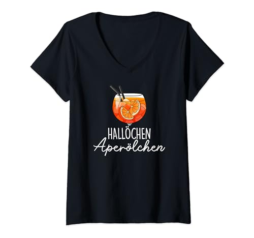 Damen HALLÖCHEN APERÖLCHEN X LIFESTYLE TYPE APEROLLIN SPRITZ CLUB T-Shirt mit V-Ausschnitt Damen HALLÖCHEN APERÖLCHEN X LIFESTYLE TYPE APEROLLIN SPRITZ CLUB T-Shirt mit V-Ausschnitt von HALLÖCHEN APERÖLCHEN - OFFICIAL SPRITZ CLUB #1