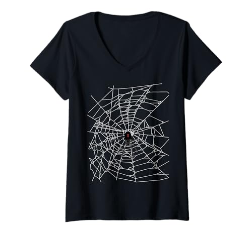 Damen HALLOWEEN SPINNE SPIDER SPINNEN KOSTÜM DAMEN HERREN KINDER T-Shirt mit V-Ausschnitt Damen HALLOWEEN SPINNE SPIDER SPINNEN KOSTÜM DAMEN HERREN KINDER T-Shirt mit V-Ausschnitt von HALLOWEEN SPINNE SPINNEN KOSTÜM KINDER MÄNNER FRAU