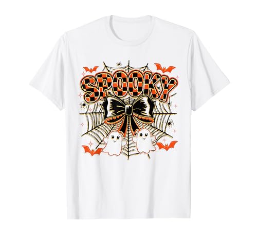 Spooky Ghost Spinnennetz Halloween Trendy Kinder Jugend Fall T-Shirt von HALLOWEEN TEES CO
