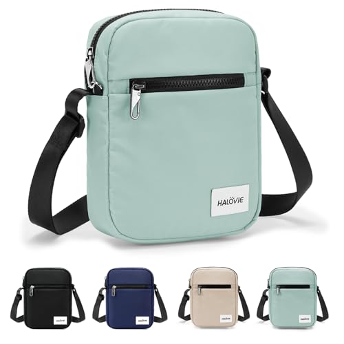 HALOVIE IHIKER3 Unisex Anti-Diebstahl Mini-Umhängetasche | Kleine Schultertasche, Crossbody & Messenger für Reisen, Flugreisen und Festivals (3L,minzgrün) von HALOVIE