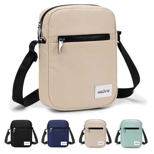 HALOVIE IHIKER3 Unisex Anti-Diebstahl Mini-Umhängetasche | Kleine Schultertasche, Crossbody & Messenger für Reisen, Flugreisen und Festivals (3L,khaki) von HALOVIE