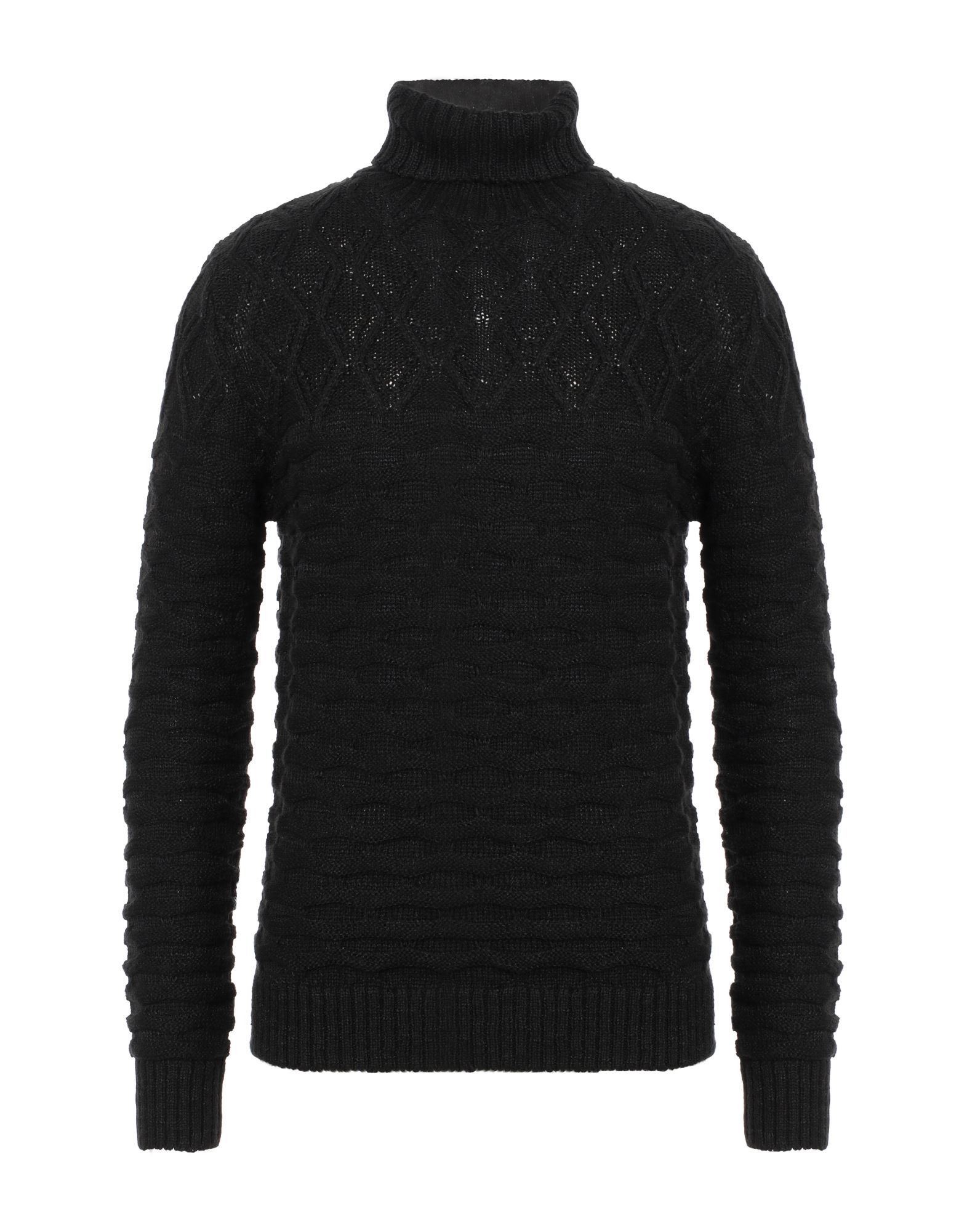 HAMAKI-HO Rollkragenpullover Herren Schwarz von HAMAKI-HO