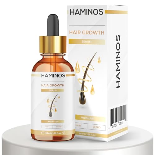 Haarwuchs Serum 50 ml – Stimuliert und Stärkt das Haar mit Rosmarin, Ginseng, Ingwer und Peptiden – Gegen Haarausfall, Revitalisierend für Männer und Frauen Haarwuchs Serum 50 ml – Stimuliert und Stärkt das Haar mit Rosmarin, Ginseng, Ingwer und Peptiden – Gegen Haarausfall, Revitalisierend für Männer und Frauen von HAMINOS