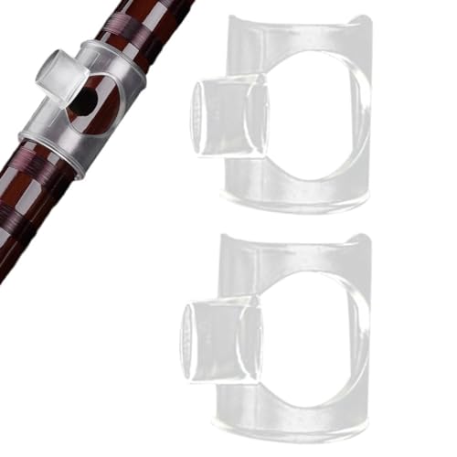 HAMKU 2 Stück Flötenmundstück für Anfänger, Transparentes Mundstück mit Membranschutz, Kompatibel mit Flöten in E/F und D/C, Leicht & Tragbar, Lernhilfe für Kinder und Erwachsene Musiker von HAMKU