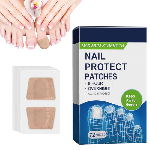 HAMKU 72 Stück Pilz-Nagelbehandlungs-Patches,Nagelpilz Pflaster,Zehennagel Korrektur Patch,Nagelgraben Reparaturpflaster Für Beschädigte Und Das Erscheinungsbild Verfärbter Nägel von HAMKU