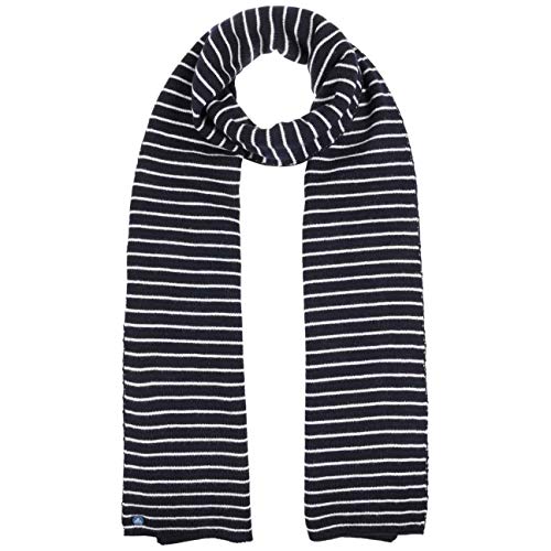 HAMMABURG Classic Stripes Schal Strickschal Wollschal Winterschal Damen/Herren - Made in the EU Winter Herbst-Winter - One Size dunkelblau von HAMMABURG