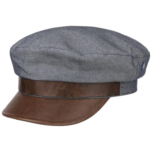 HAMMABURG Cotton Riders Elbsegler Hut Made in Italy Damen Sommer blau-weiß M (56-57 cm) von HAMMABURG