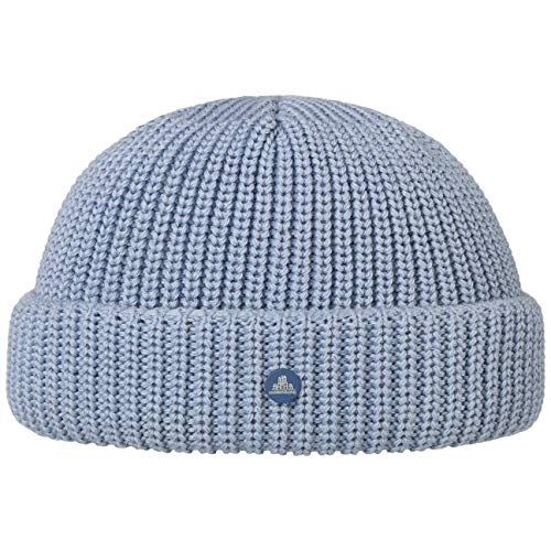 HAMMABURG Strick Dockermütze Damen/Herren - Made in Italy - Beanie mit Wolle - Mütze in Einheitsgröße - Herbst/Winter hellblau One Size von HAMMABURG