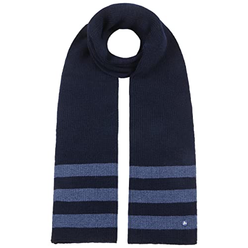 HAMMABURG Stripes Strickschal - Stilvoller Winterschal - Gestreifter Wollmix-Schal - Made in Italy - Damen und Herren - Kollektion Herbst/Winter blau One Size von HAMMABURG